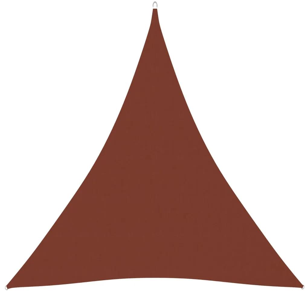 Parasolar, caramiziu, 6x6x6 m, tesatura oxford, triunghiular Terracota, 6 x 6 x 6 m