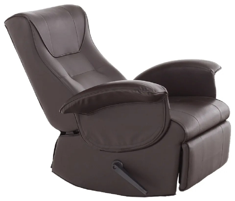Fotoliu relaxant, piele eco maro , ROMELO C3