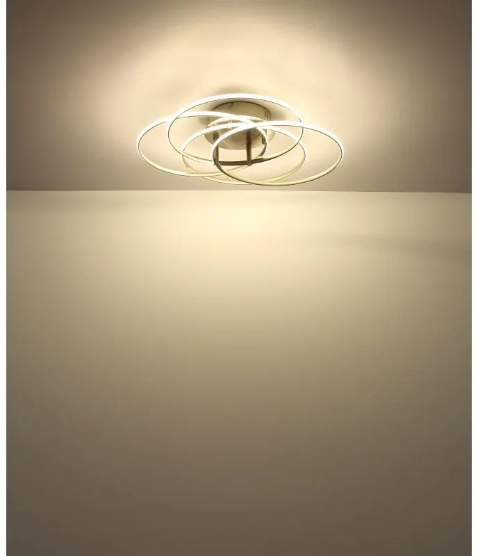 Plafoniera LED rotativa orientabila metal nichel KOMBOS