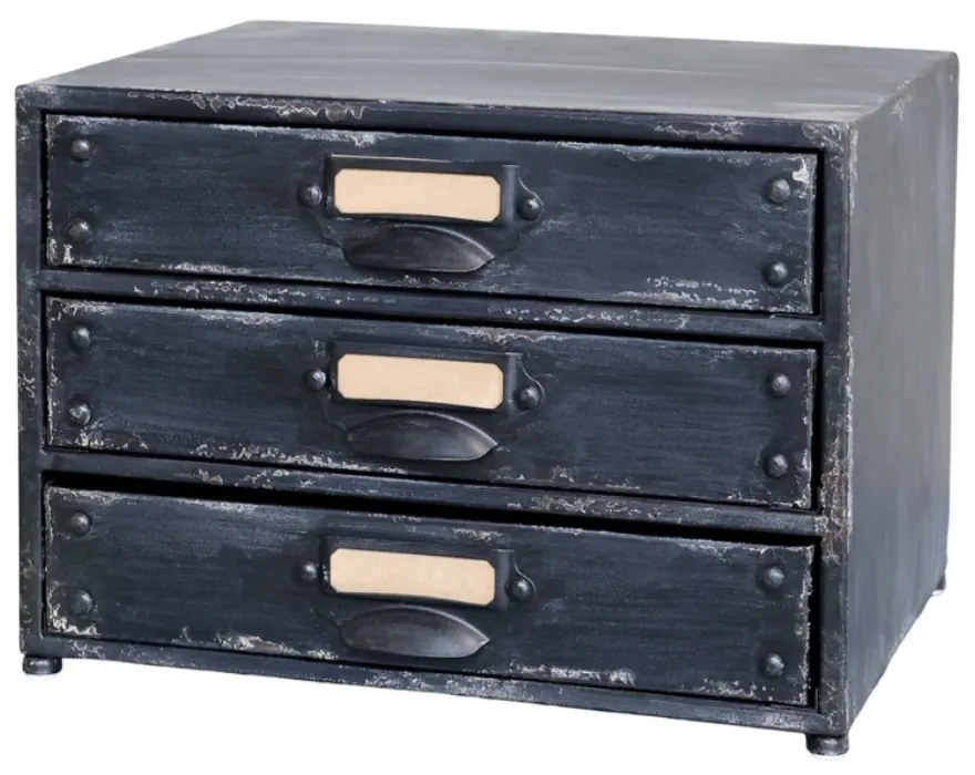 Cutie decorativa cu sertare, antique black Factory