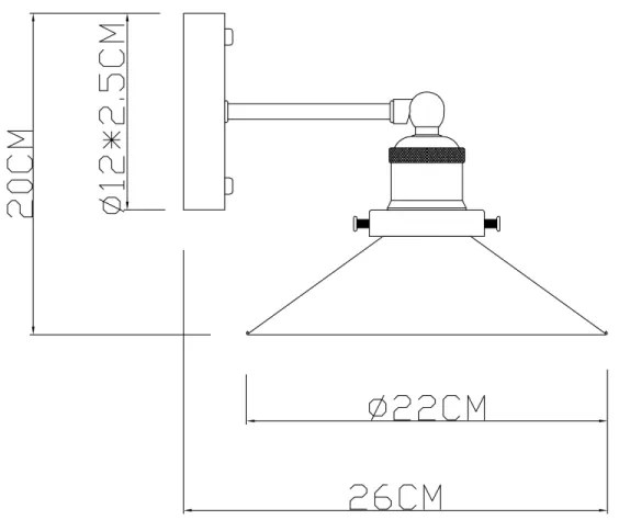 Globo 15053W - Corp de iluminat perete LENIUS 1xE27/60W/230V