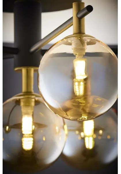 Lustră aplicată Jupiter 2033 FIGARO 6xG9/10W/230V negru/auriu/bej