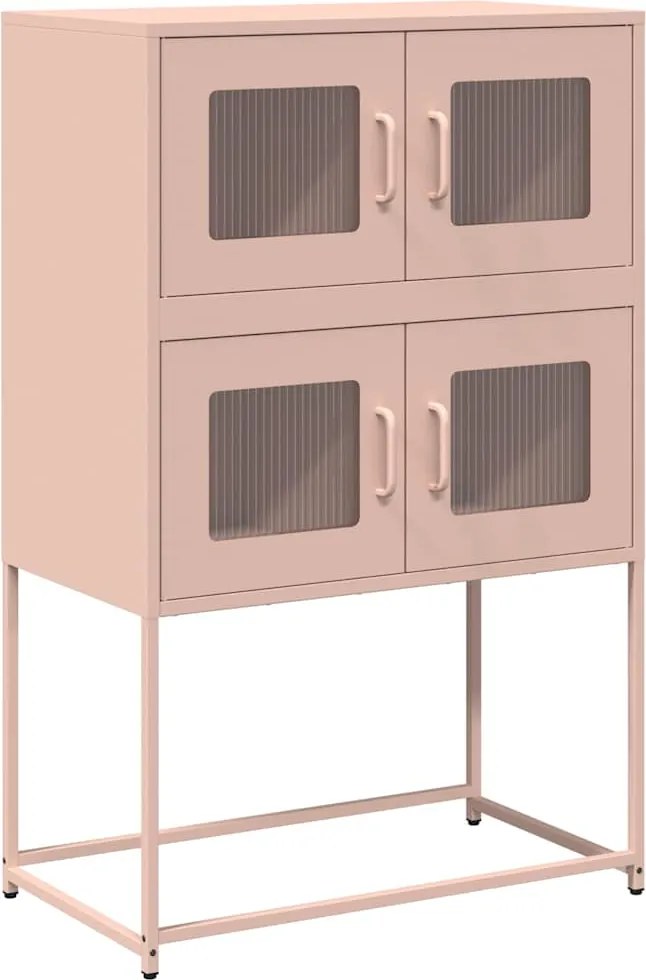 vidaXL Dulap înalt, roz, 68x39x107 cm, oțel