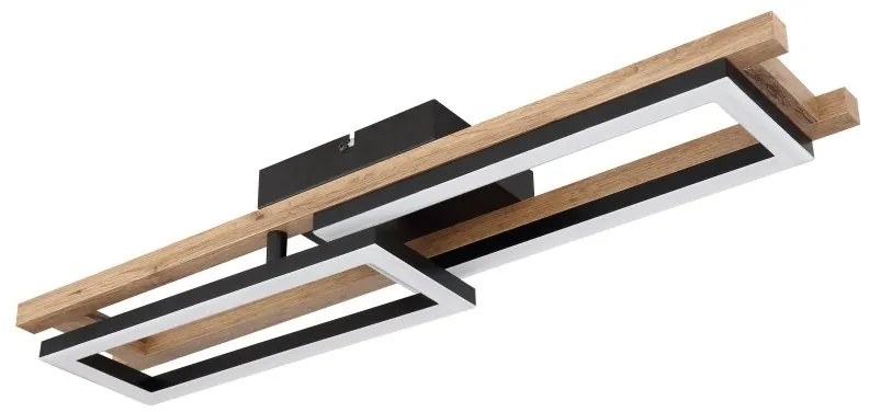 Plafoniera LED design modern ILLA negru, maro 69x36,5cm