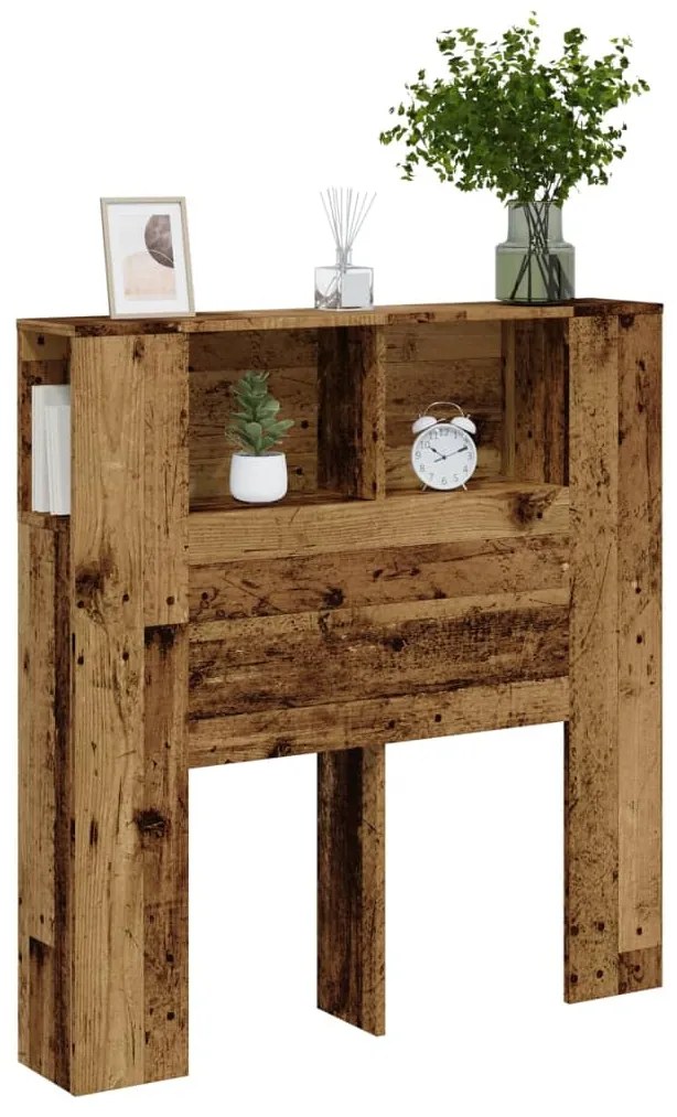 vidaXL Tăblie pat cu dulap, lemn vechi 100x18,5x102,5 cm lemn prelucrat