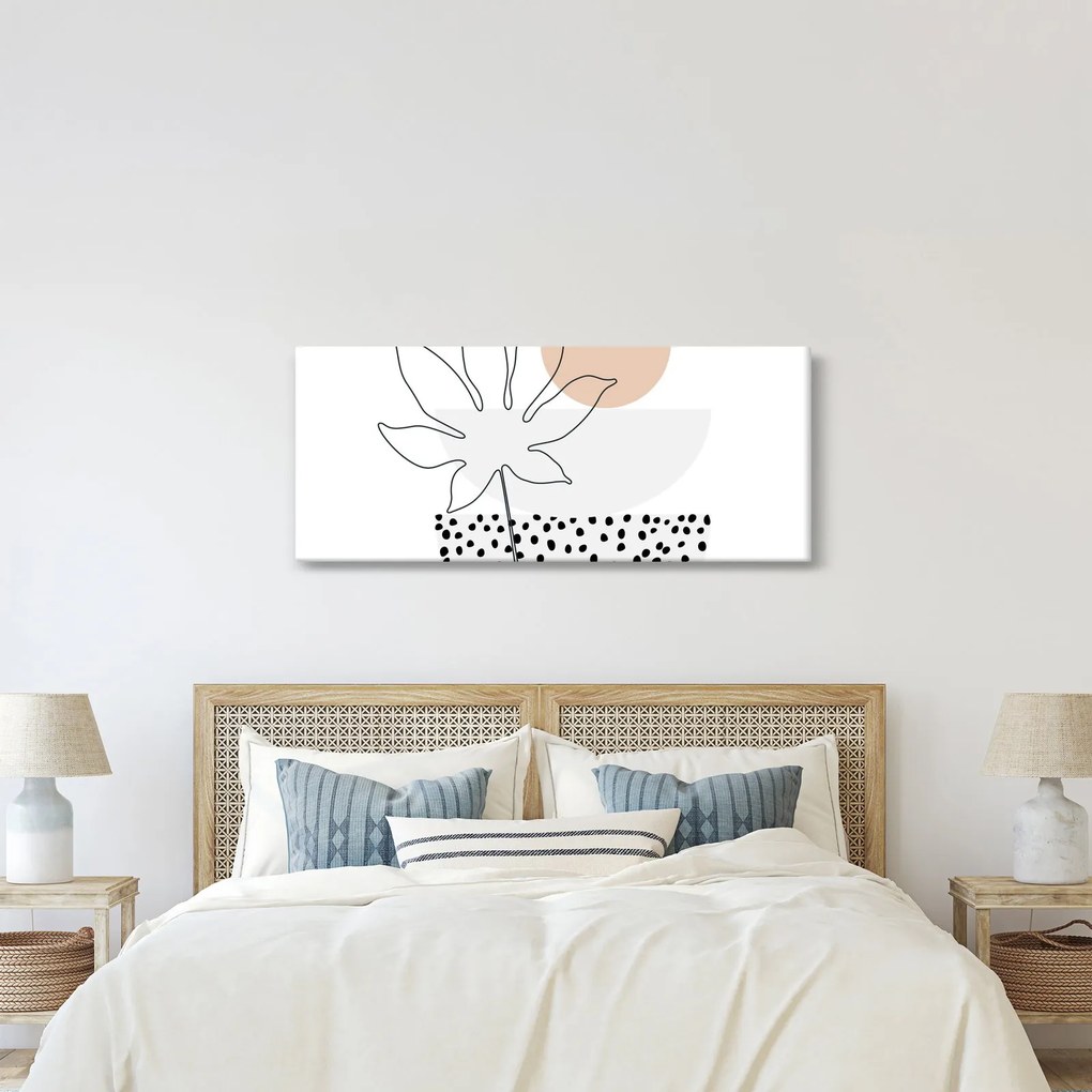 Tablou - Linie de artă flori N⁰3 (120x50 cm)