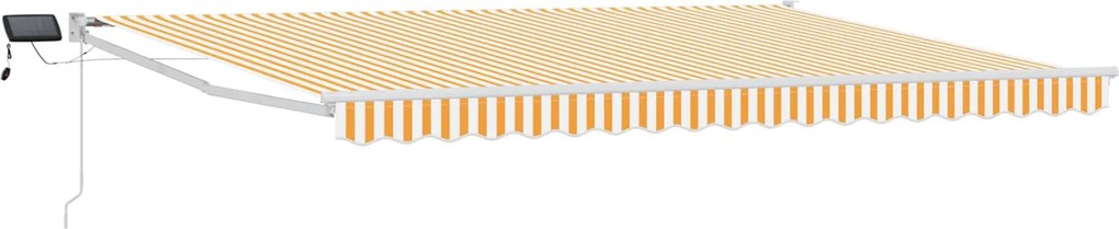 vidaXL Marchiză retractabilă manuală cu led-uri 4,5 × 3 m