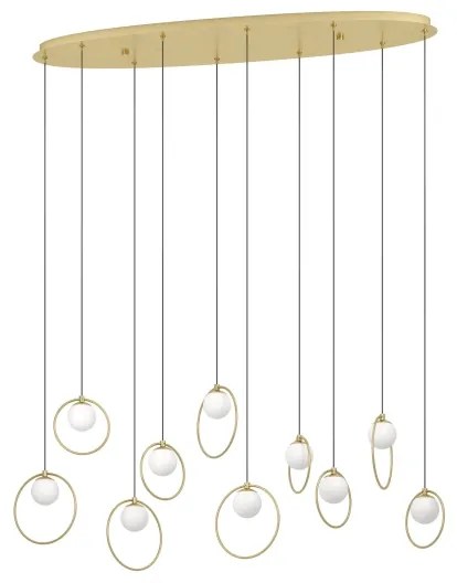 Lustră LED dimabilă pe cablu Eglo 390347 PORTOCOLOM 10xLED/3W/230V auriu