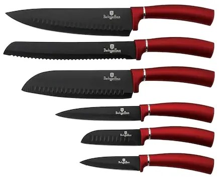 Set cutite cu suport magnetic Burgundy Berlinger Haus BH 2534A