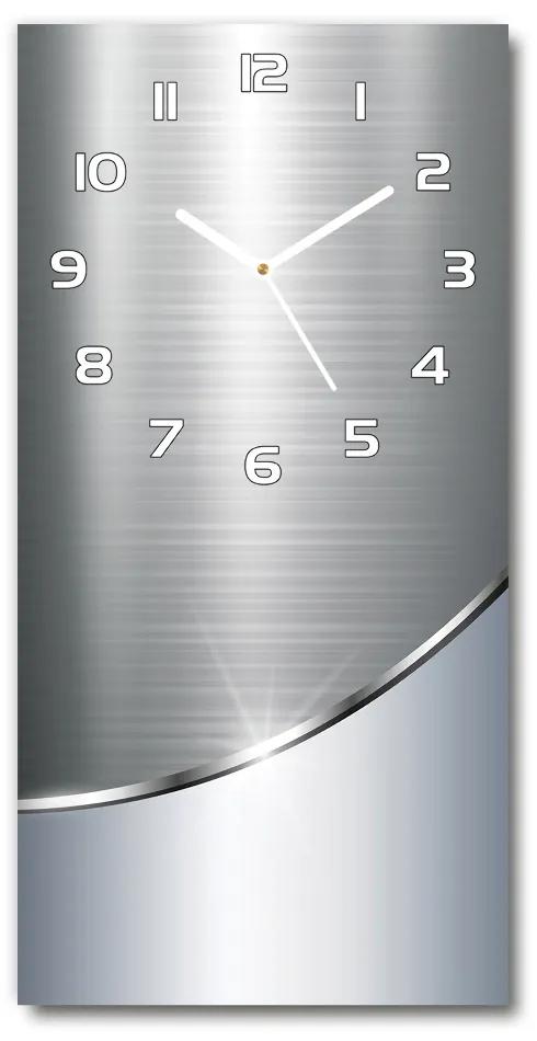Ceas din sticlă dreptunghiular vertical abstracție de metal