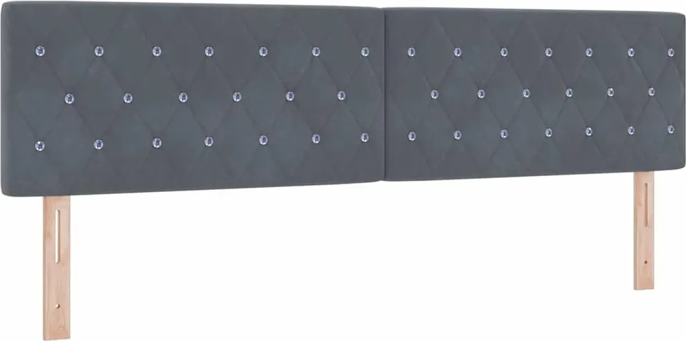 vidaXL Tăblie cap Gri închis 180 cm Catifea