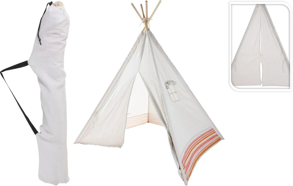 Cort Teepee pentru copii-Alb