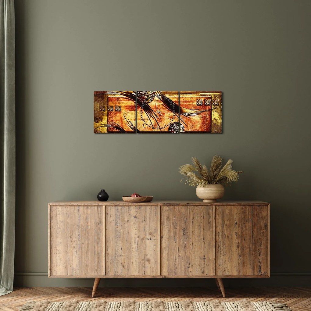 Tablou abstracției (cu ceas) (90x30 cm)