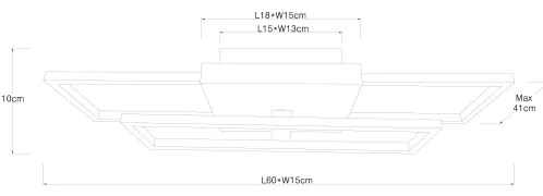 Plafonieră LED KENDRA Globo 67276-18 LED/18W/230V