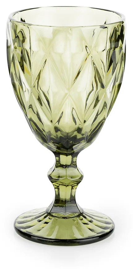 Set de pahare de vin, 6buc, 300 ml, verde, BAROLO TYPE 3