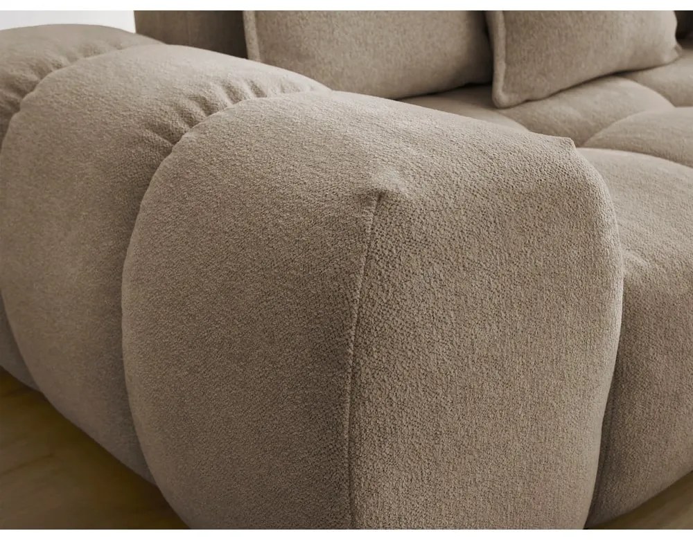 Canapea taupe cu tapițerie din chenille 278 cm Everest – Bobochic Paris