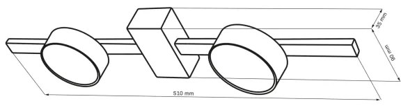 Plafonieră LED JOY 2xGX53/6W/230V negru