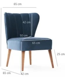Fotoliu SELI, albastru