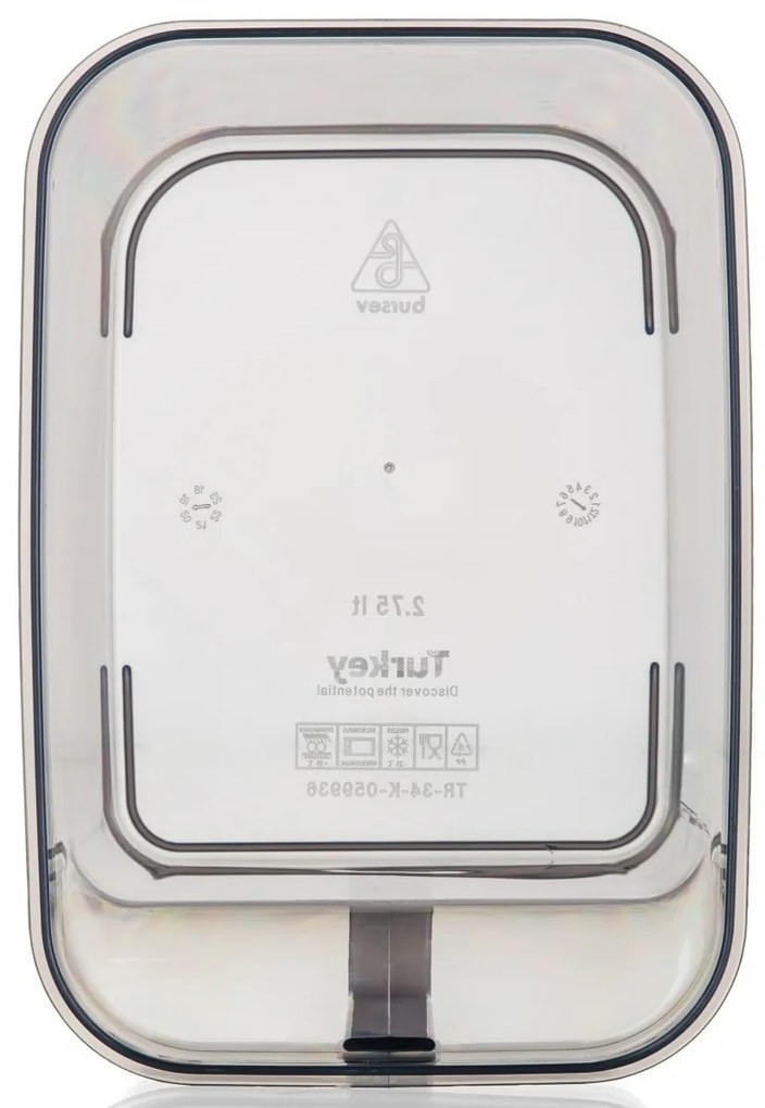 Banquet Cutie de depozitare cu mâner ZOYA 2,75 l,fumurie, 2,75 l