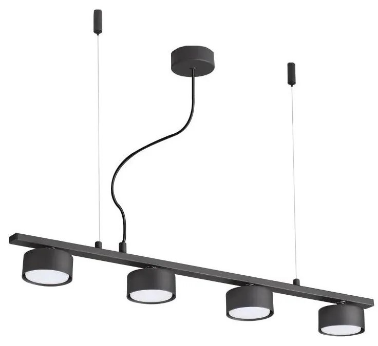 Lustră LED pe cablu Ideal Lux MINOR 4xGX53/9W/230V 75,5 cm negru