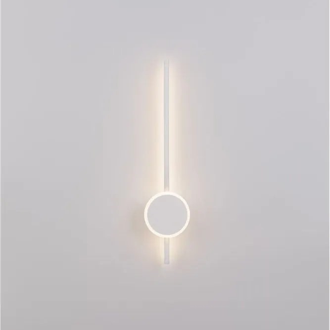 Aplica LED design modern minimalist CLOCK alba