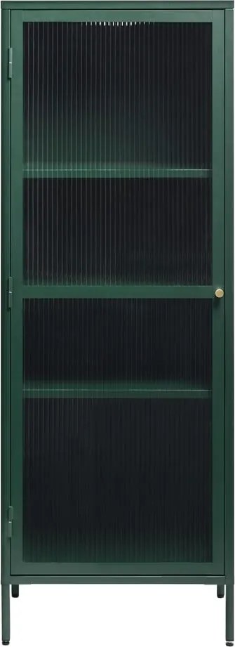 Vitrină din metal Unique Furniture Bronco, înălțime 160 cm, verde