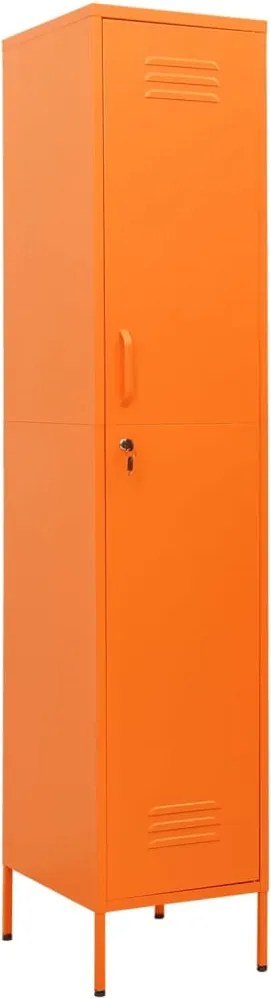vidaXL Dulap de vestiar, portocaliu, 35x46x180 cm, oțel