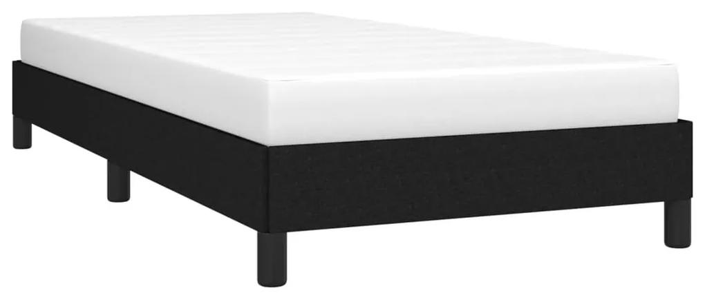 Cadru de pat, negru, 80x200 cm, material textil Negru, 25 cm, 80 x 200 cm