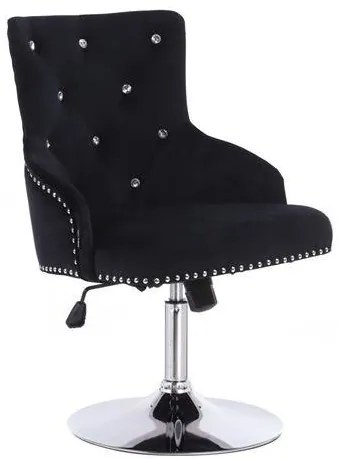 HR654CN Scaun Catifea Negru