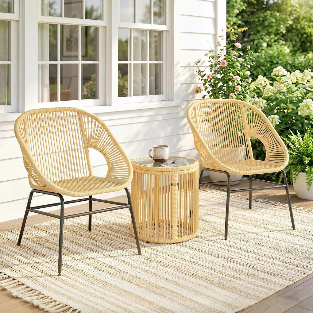 Outsunny bistro mobilier ratan polyrattan | Aosom Romania