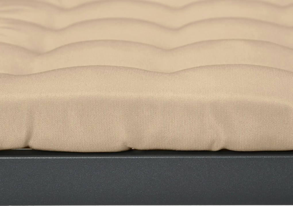 Outsunny Set de 6 Perne pentru Scaune de Dining 40x40 cm 6 Bucăți Perne pentru Scaune de Grădină Matlasate cu Benzi Kaki | Aosom Romania