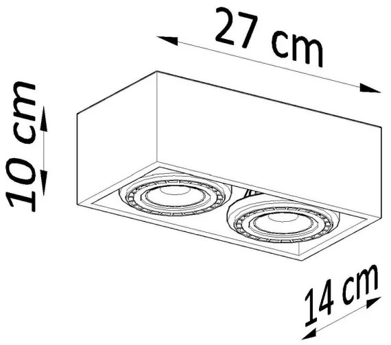 Plafonieră QUATRO 2xGU10/40W/230V lemn