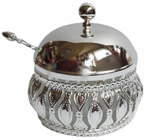 Zaharnita argintata PEARL cu lingurita