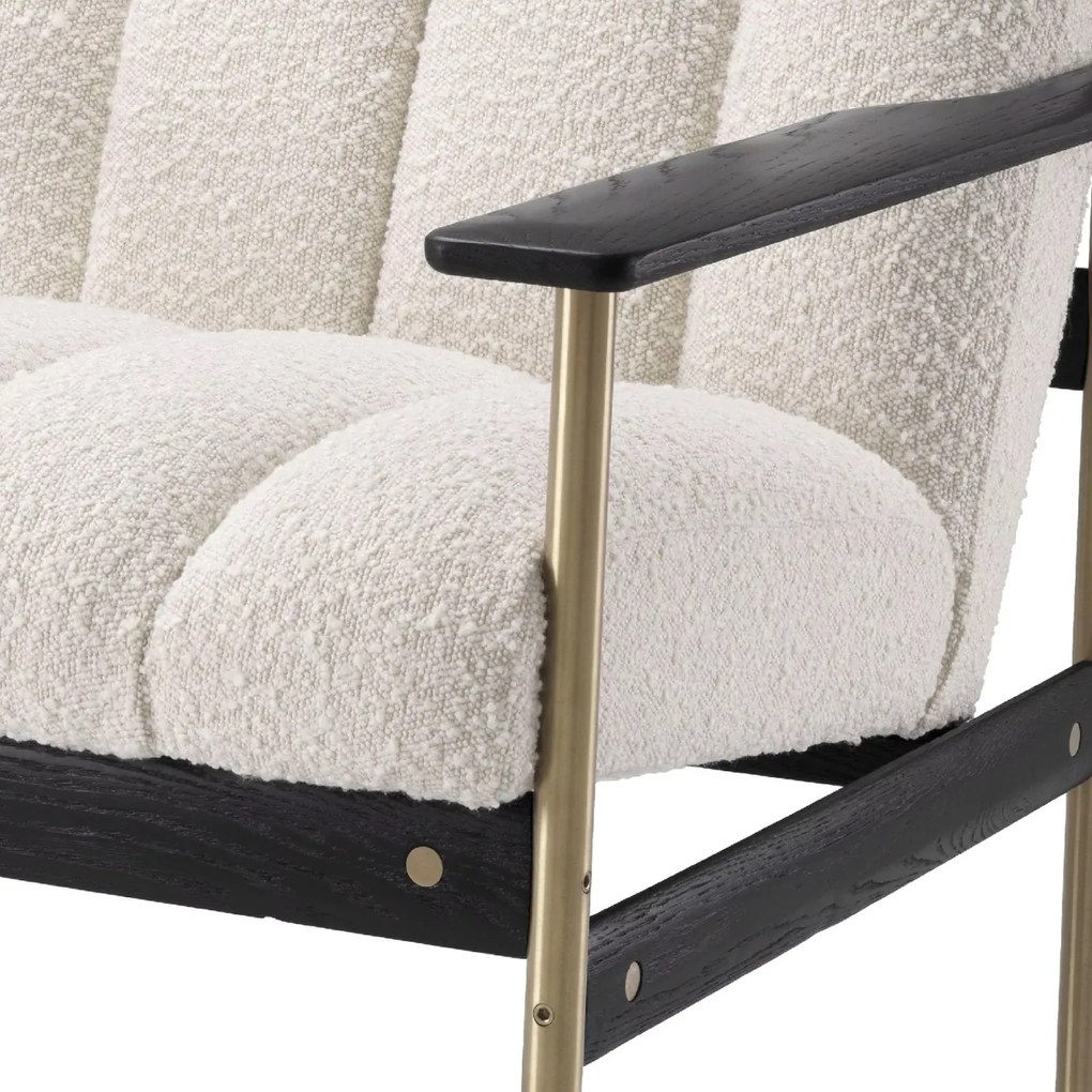 Fotoliu elegant design LUX Elan, Boucle crem