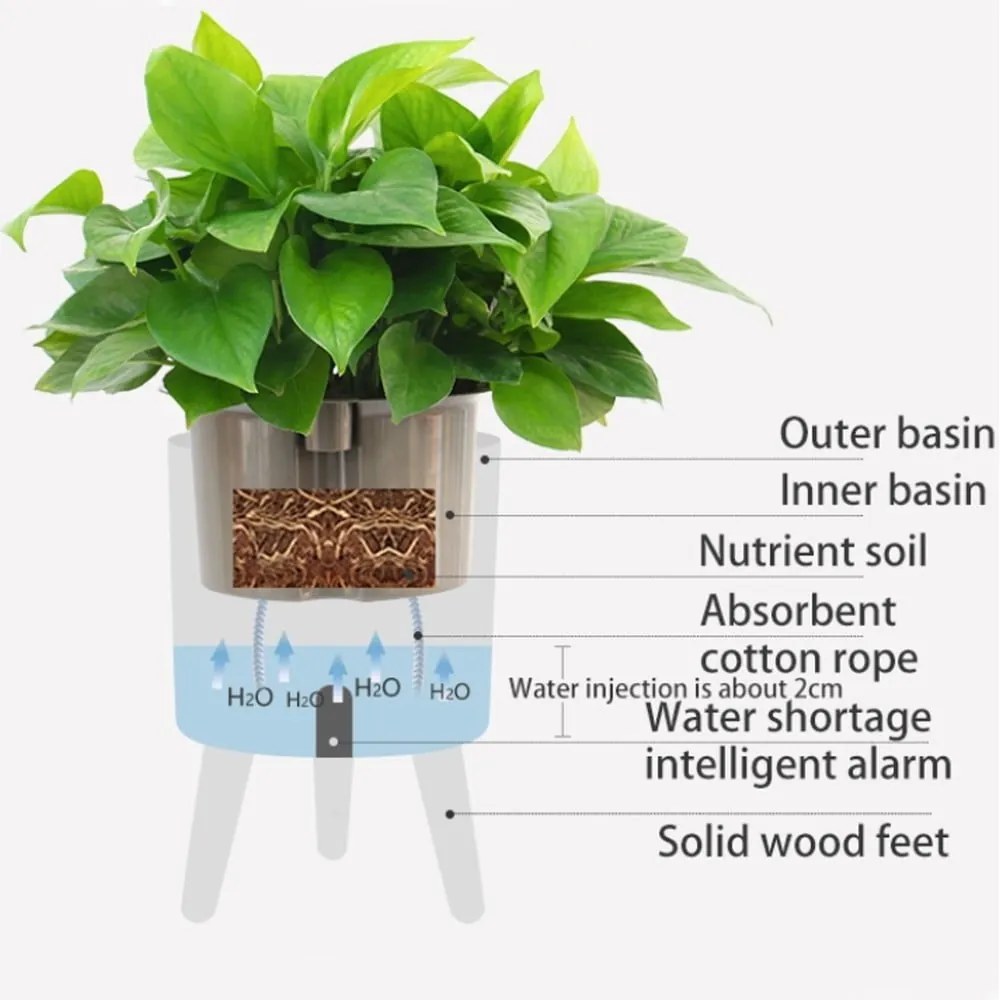Ghiveci din plastic cu sistem de auto-irigare ø 19 cm Calla - Tomasucci
