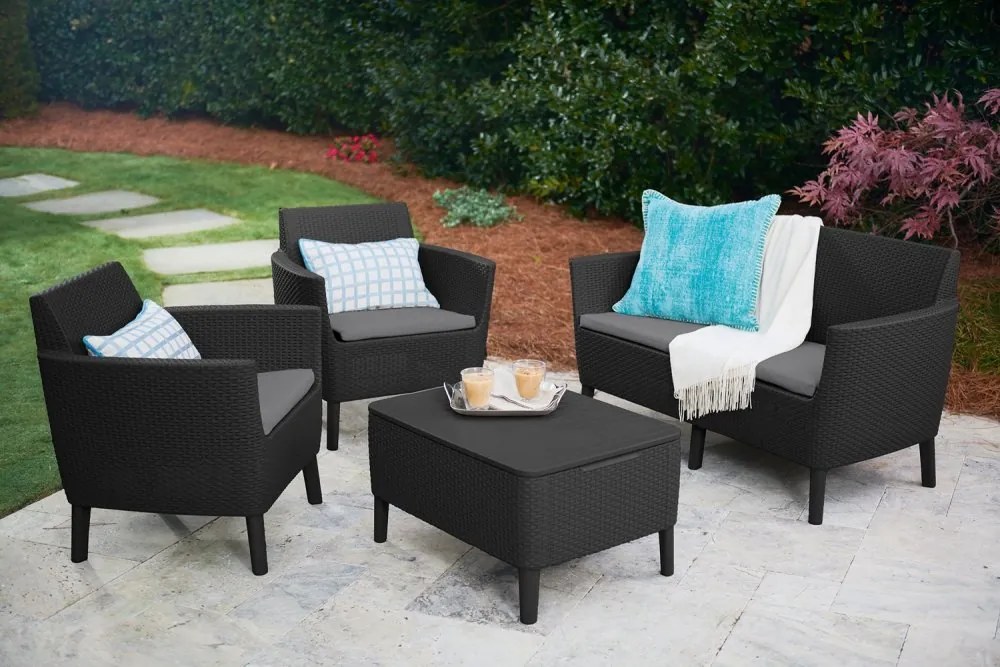 Set de mobilier de grădină SALEMO 2 grafit