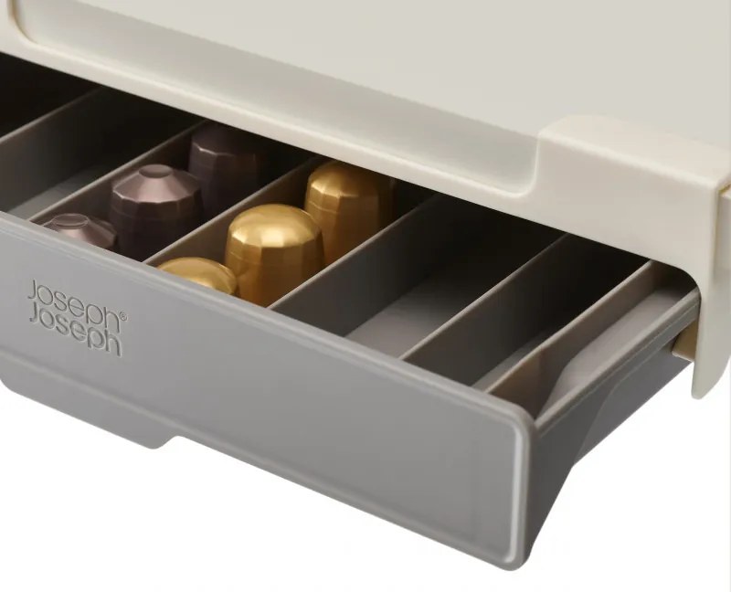 Sertar pentru capsule de cafea Joseph Joseph CupboardStore 851667, 28 cm, Fixare pe raft, Plastic, Gri