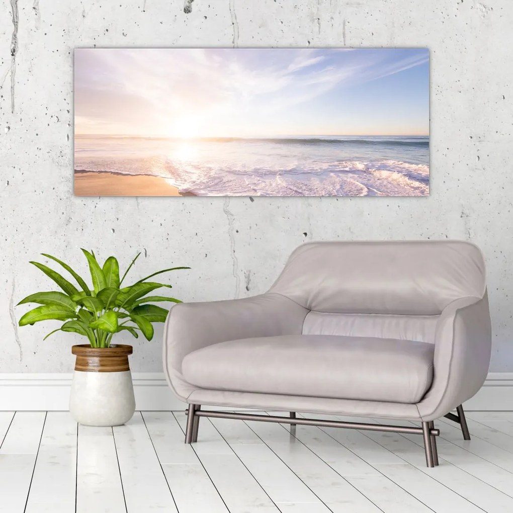 Tablou cu plaja cu nisip (120x50 cm)