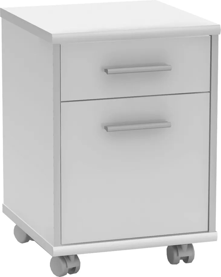 Noptiera JOHAN 2 NEW 07, alb, DTD laminat, 39x41x55 cm