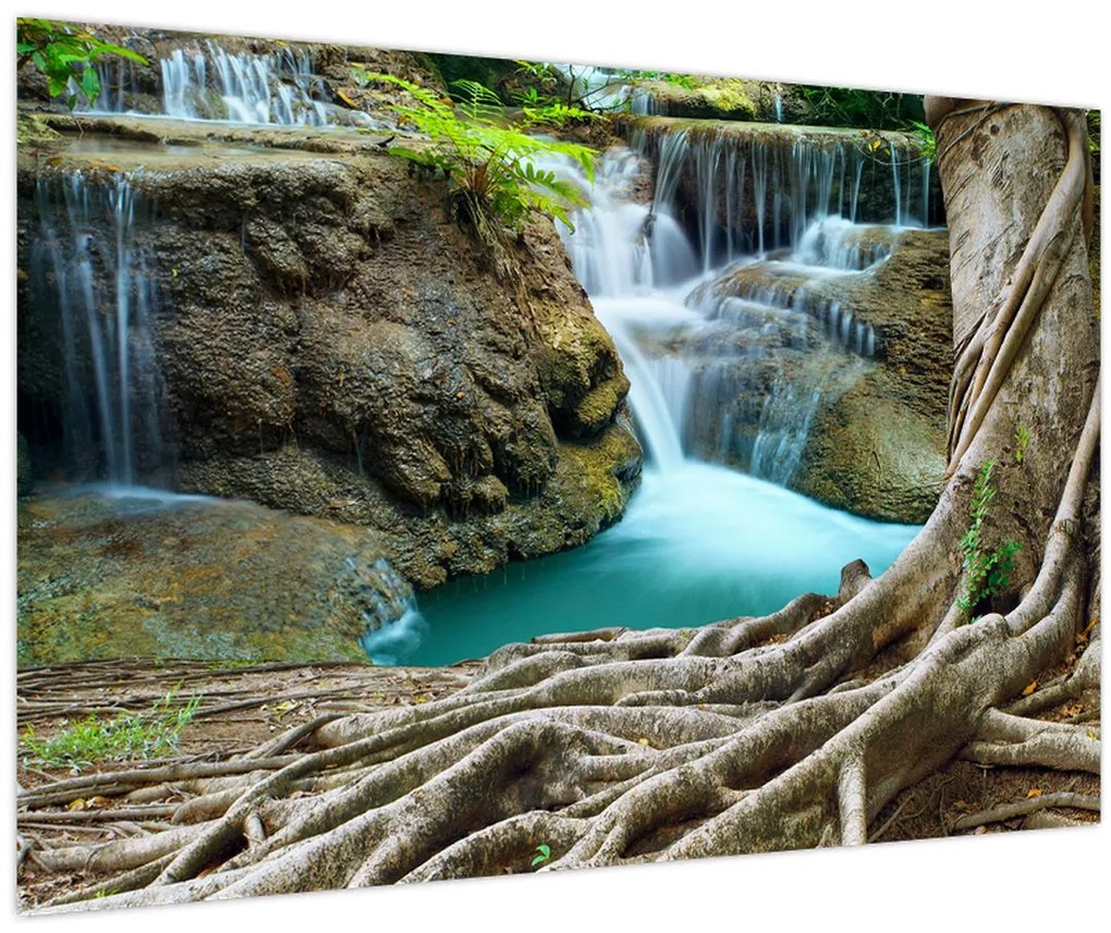 Tablou - Râu cu cascade (90x60 cm)
