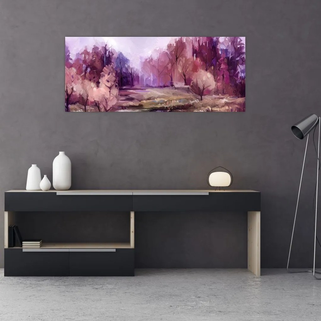 Tablou - Peisaj de toamnă - pictură (120x50 cm)