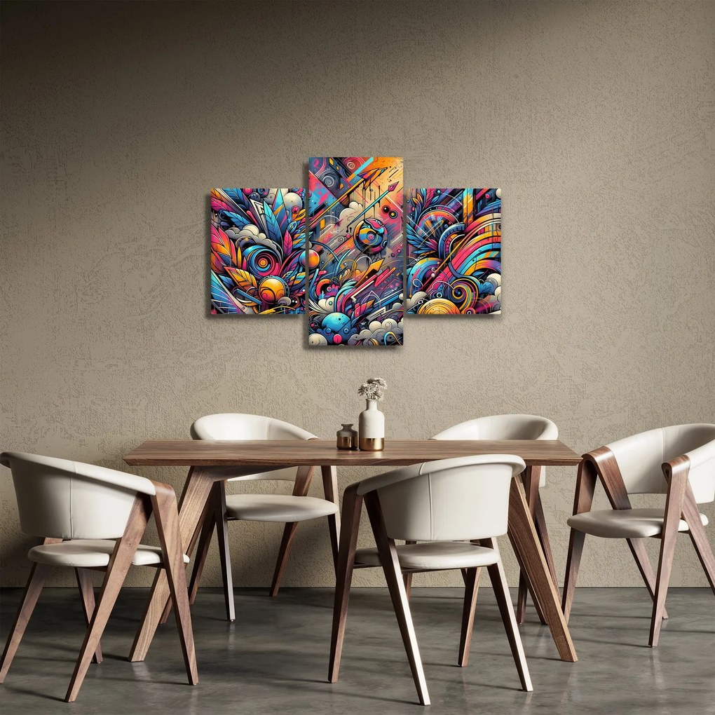 Tablou - Graffiti multicolor (90x60 cm)