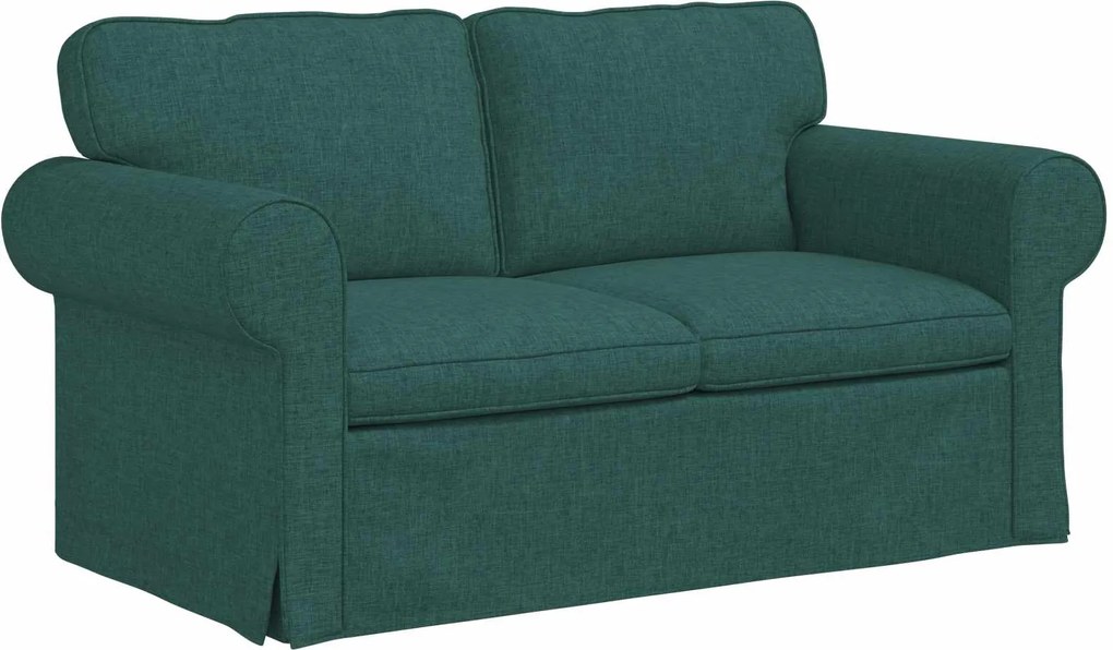 vidaXL Canapea Verde închis 155 x 82 x 80 cm țesătură