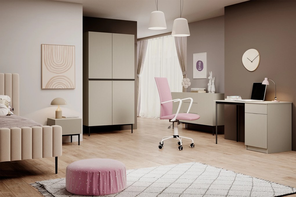 Comodă cu sertare Nicole 150 cm - cașmir / picioare negre