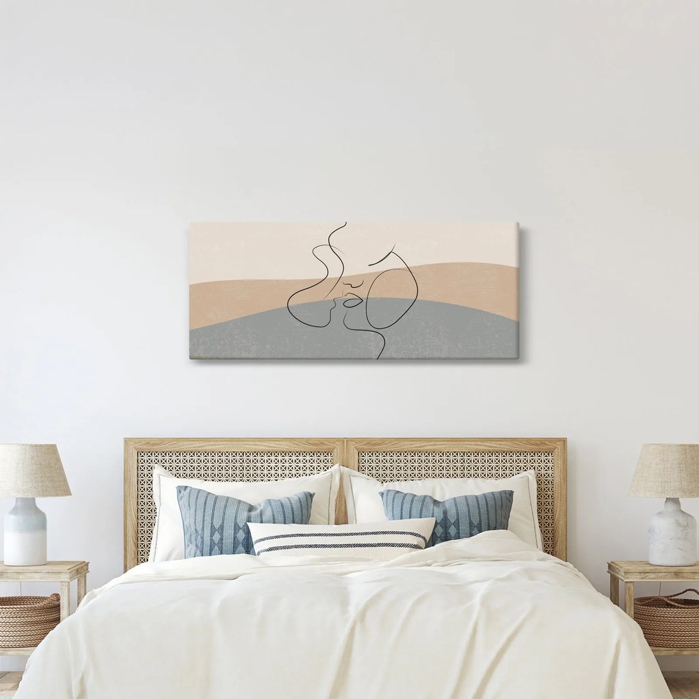 Tablou - Sărut de linie de artă (120x50 cm)