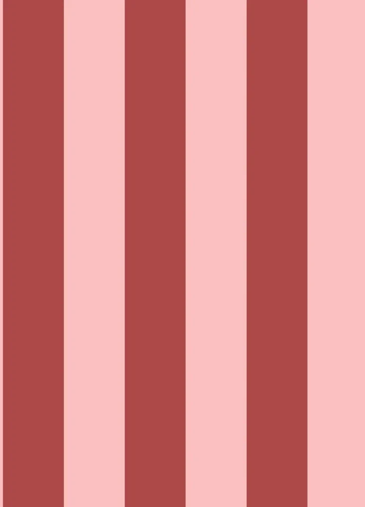 Tapet Happy Stripes, Raspberry, Rebel Walls
