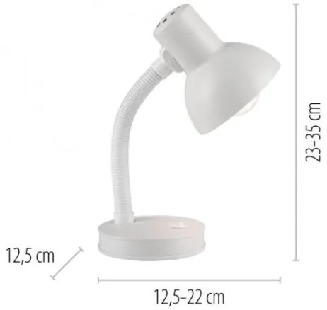 JUST LIGHT. 11080-16 - Lampă de birou flexibilă FLEXI 1xE27/25W/230V albă