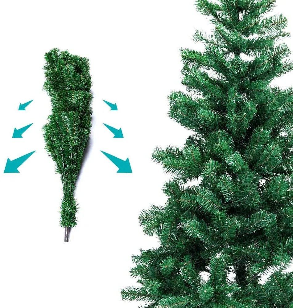 Brad artificial Nordmann cu suport metalic-210 cm