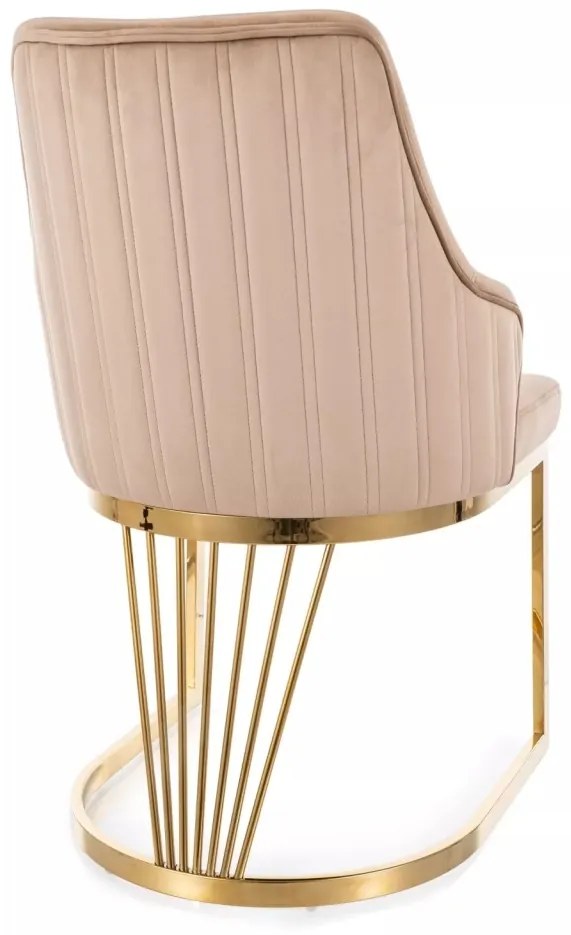 Scaun Alure velvet bej/auriu Blu28