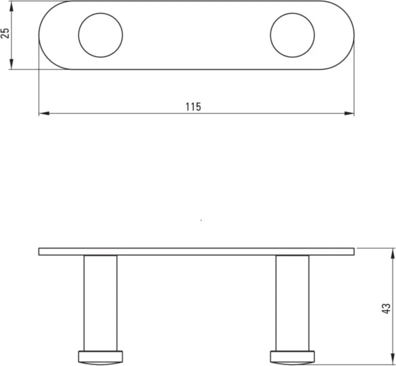 🛁 Cârlig dublu JASMIN, cu placă, finisaj cromat – Cod ADJ_012L